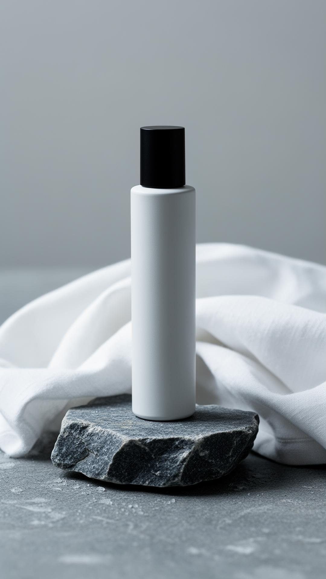 Fjord — minimal matte bottle on cold stone, the cold-skin signature.